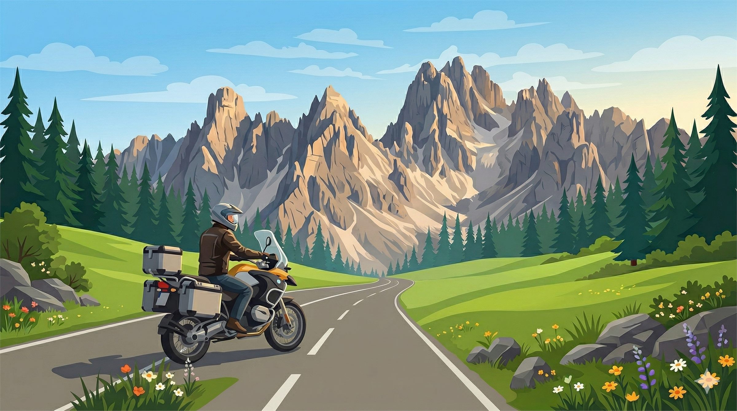 Motorrad Dolomiten